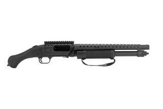 Mossberg 590 Shockwave SPX 12 gauge pump action shotgun features a short barrel and pistol grip